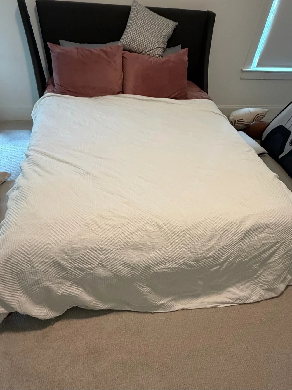 West Elm Queen Duvet Cover with King Pillow Shams